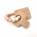 KEYS TO MY HEART Silicone and Beech Wood Teether - Teethers - ONE.CHEW.THREE Boutique teething, modern accessories