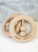 Natural Beech Wood Rattle Teether - Teethers - ONE.CHEW.THREE Boutique teething, modern accessories