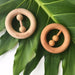 Natural Beech Wood Rattle Teether - Teethers - ONE.CHEW.THREE Boutique teething, modern accessories
