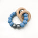 RATTLE Silicone and Wood Teether - Teethers - ONE.CHEW.THREE Boutique teething, modern accessories