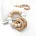 RATTLE Silicone and Wood Teether - Teethers - ONE.CHEW.THREE Boutique teething, modern accessories