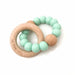 SINGLE RATTLE Silicone and Beech Wood Teether - Teethers - ONE.CHEW.THREE Boutique teething, modern accessories