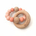 SINGLE RATTLE Silicone and Beech Wood Teether - Teethers - ONE.CHEW.THREE Boutique teething, modern accessories
