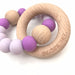 SINGLE RATTLE Silicone and Beech Wood Teether - Teethers - ONE.CHEW.THREE Boutique teething, modern accessories