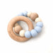 SINGLE RATTLE Silicone and Beech Wood Teether - Teethers - ONE.CHEW.THREE Boutique teething, modern accessories