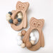 Woodland FOX, OWL or BEAR Silicone and Beech Wood Teether - Teethers - ONE.CHEW.THREE Boutique teething, modern accessories