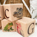 Personalised Wooden Baby Blocks - Australiana Colour