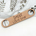 Personalised HANDWRITTEN ARTWORK Timber Bottle Opener