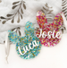 Personalised Easter Basket Bunny Tag - Glitter Acrylic