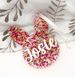 Personalised Easter Basket Bunny Tag - Glitter Acrylic