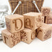 Personalised Wooden Baby Blocks - Christmas