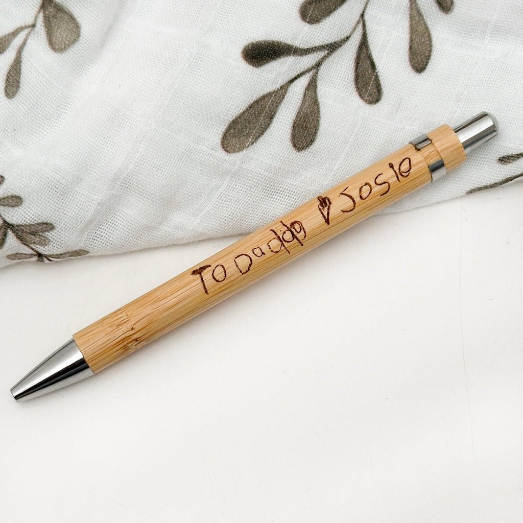 Personalised HANDWRITTEN ARTWORK Bamboo Pen