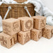 Personalised Wooden Baby Blocks - Christmas