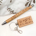 Personalised HANDWRITTEN ARTWORK Timber Keyring