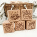 Personalised Wooden Baby Blocks - Christmas