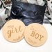 Gender Reveal Baby Milestone Plaques -  - ONE.CHEW.THREE Boutique teething, modern accessories