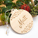 Personalised Christmas baubles - Timber -  - ONE.CHEW.THREE Boutique teething, modern accessories