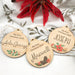 Personalised Christmas baubles - Timber Colour Print