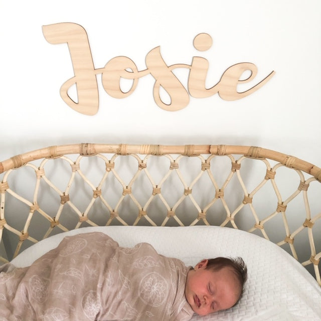 NAME Script Wall Plaque - Large -  - ONE.CHEW.THREE Boutique teething, modern accessories