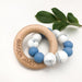 DUO Silicone and Beech Wood Teether - Teethers - ONE.CHEW.THREE Boutique teething, modern accessories