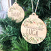 Personalised Christmas baubles - Timber Colour Print