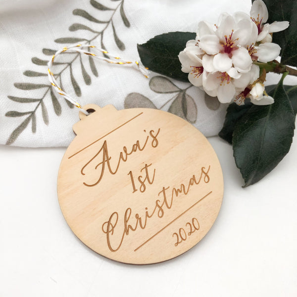 Personalised Christmas baubles - Christmas Script