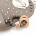 ELEMENTS Silicone and Beech Wood Rattle Teether