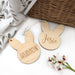 Personalised Easter Basket Bunny Tag - Timber