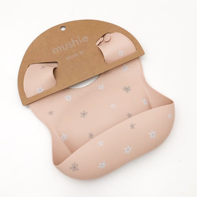 mushie Silicone Bib - Prints -  - ONE.CHEW.THREE Boutique teething, modern accessories