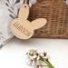 Personalised Easter Basket Bunny Tag - Timber