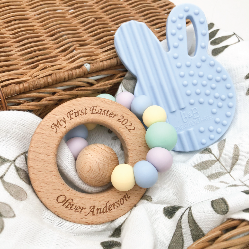 My First Easter Silicone and Beech Wood Teether