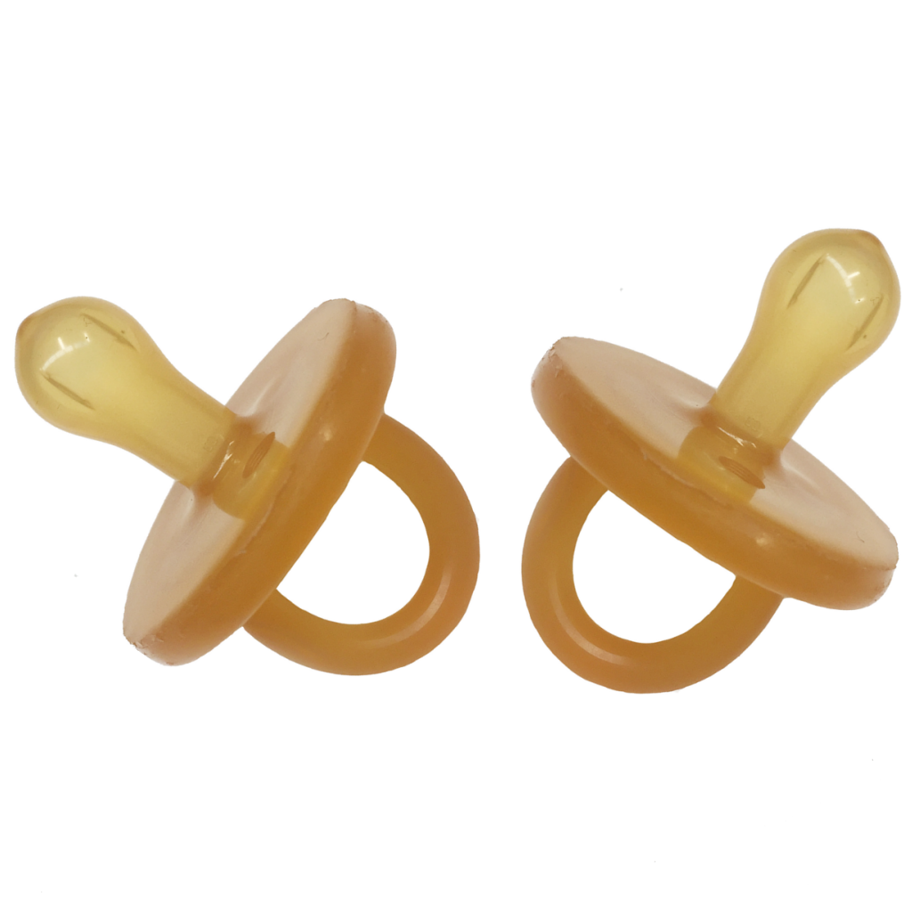 Natural Rubber Soother Round Dummy Twin Pack ONE.CHEW.THREE
