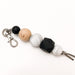 MONOGRAM Silicone Key Chain / Nappy Bag Charm - Accessories - ONE.CHEW.THREE Boutique teething, modern accessories