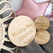 Baby Name and Birth Plaques - Designer Series (various designs) -  - ONE.CHEW.THREE Boutique teething, modern accessories