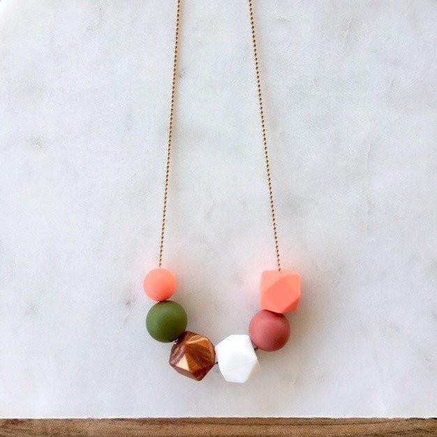 LEXI Silicone on Stainless Chain Necklace - Necklaces - ONE.CHEW.THREE Boutique teething, modern accessories