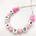PERSONALISED 'Mini Me' Kids Silicone Necklace (3 years +) - Necklaces - ONE.CHEW.THREE Boutique teething, modern accessories