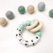 A PERSONALISED Silicone and Wood Name Teether - Teethers - ONE.CHEW.THREE Boutique teething, modern accessories