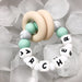 A PERSONALISED Silicone and Wood Name Teether - Teethers - ONE.CHEW.THREE Boutique teething, modern accessories