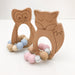 FOX, OWL or BEAR Silicone and Beech Wood Teether **Sample Sale** - Teethers - ONE.CHEW.THREE Boutique teething, modern accessories