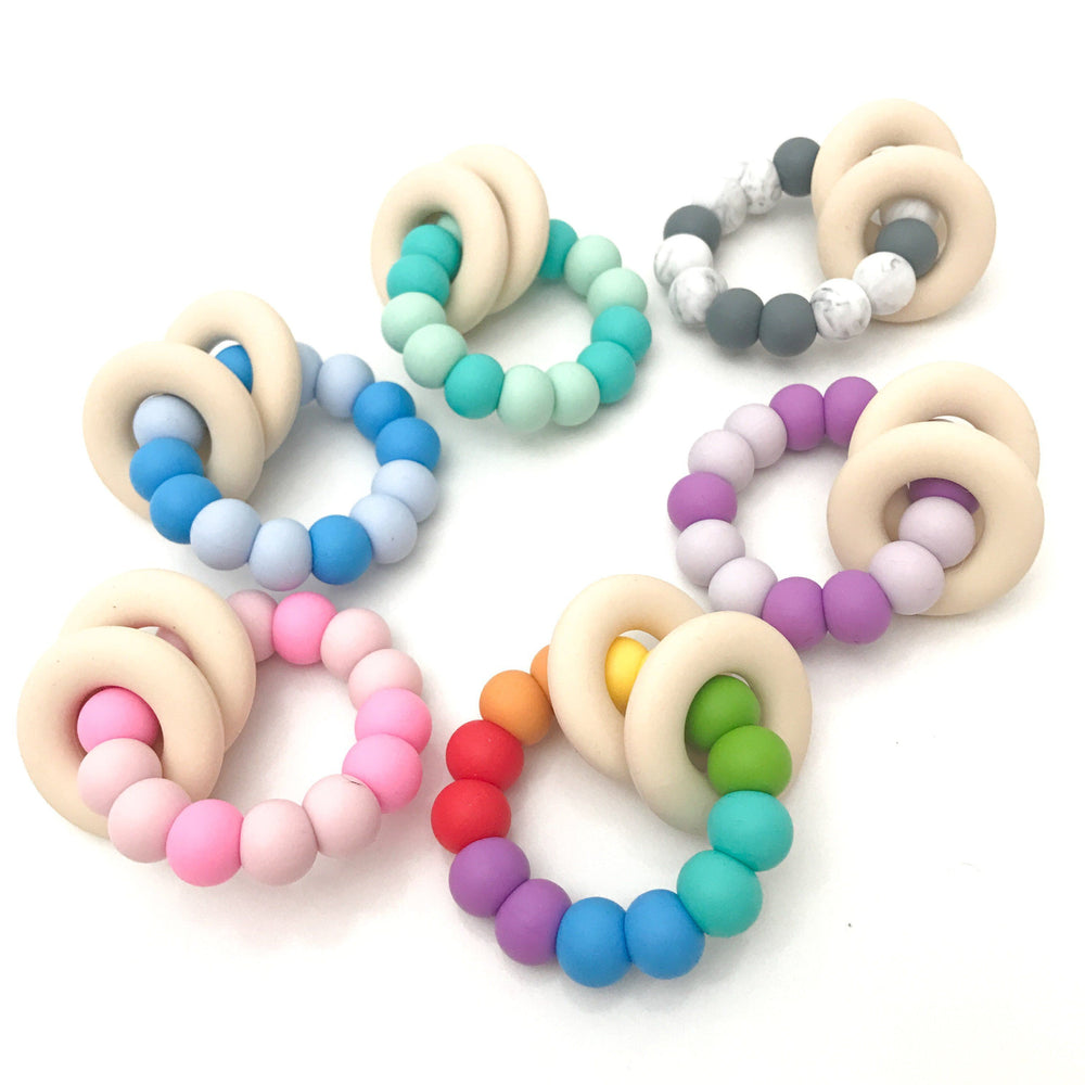 Teething toys and teething rings from one.chew.three - teething baby ...