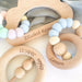Natural Beech Wood Rattle Teether - Teethers - ONE.CHEW.THREE Boutique teething, modern accessories