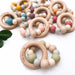 NATURALS Silicone and Beech Wood Teether - Teethers - ONE.CHEW.THREE Boutique teething, modern accessories