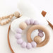 SINGLE RATTLE Silicone and Beech Wood Teether - Teethers - ONE.CHEW.THREE Boutique teething, modern accessories