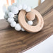 SOLAR Silicone and Beech Wood Teether **Sample Sale** - Teethers - ONE.CHEW.THREE Boutique teething, modern accessories