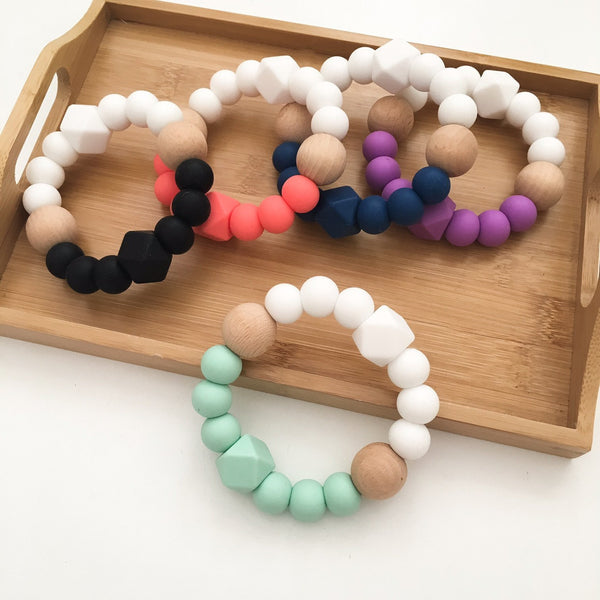 TEXTURED Silicone Teether - Teethers - ONE.CHEW.THREE Boutique teething, modern accessories